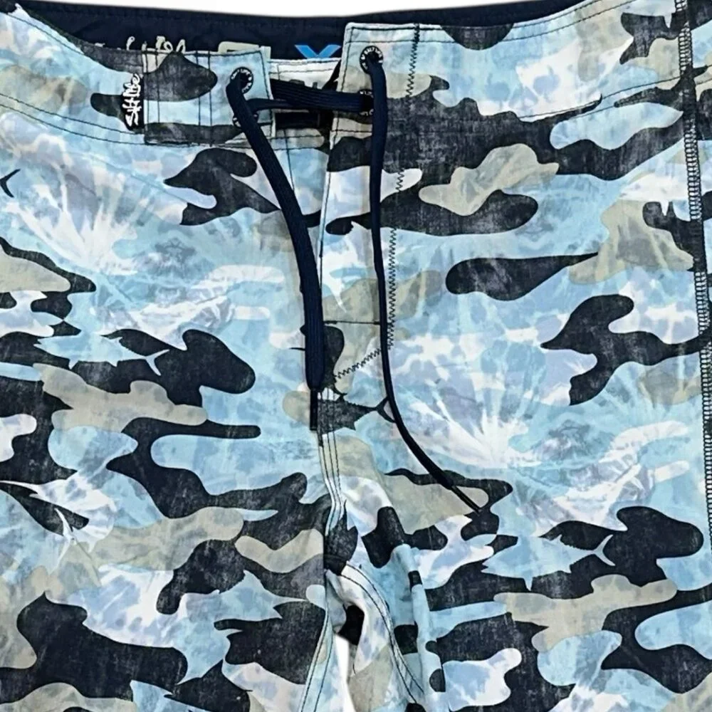 Salt Life SLX-QD Vapor Stretch Board Shorts Swim‎ Trunks Size 30  Summer Beach